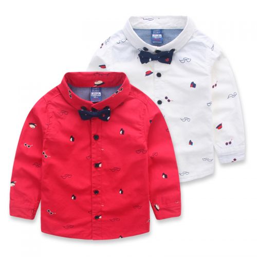 Chemise garçon à manche longue en Toile de coton - Ref 2082688