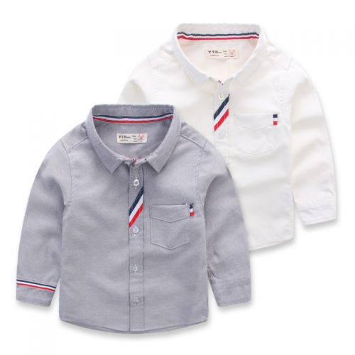 Chemise garçon à manche longue en Toile de coton - Ref 2082690
