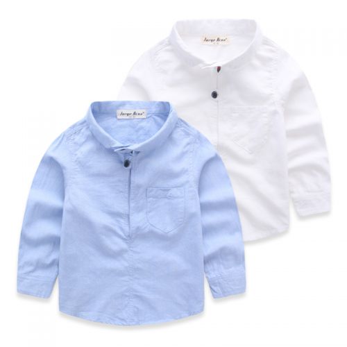 Chemise garçon à manche longue en Toile de coton - Ref 2082691