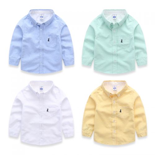 Chemise garçon à manche longue en Toile de coton - Ref 2082693