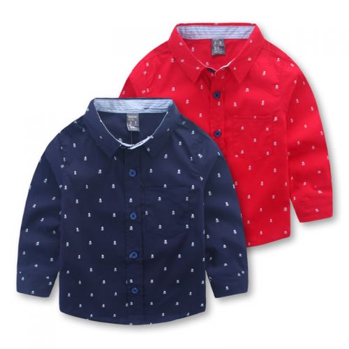 Chemise garçon à manche longue en Toile de coton - Ref 2082696