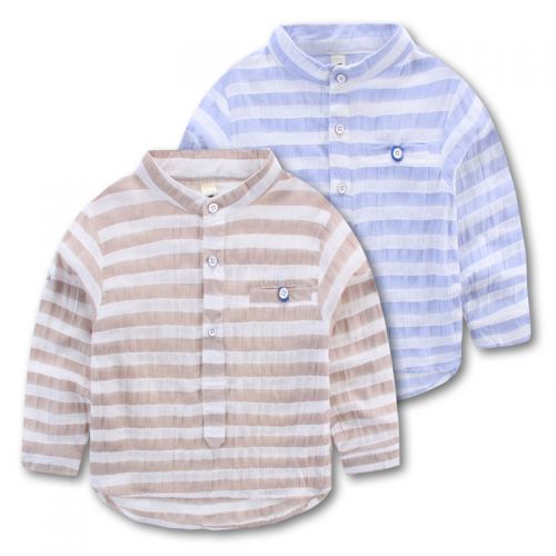 Chemise garçon à manche longue en Toile de coton - Ref 2082698