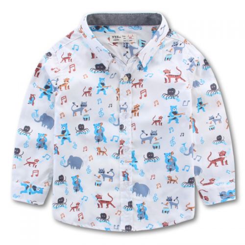 Chemise garçon à manche longue en Toile de coton - Ref 2082699