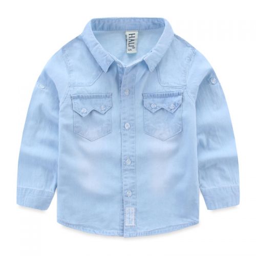 Chemise garçon à manche longue en toile - Ref 2082704