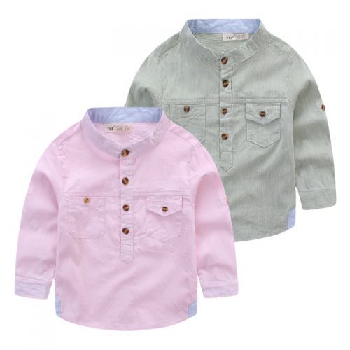 Chemise garçon à manche longue en Toile de coton - Ref 2082713