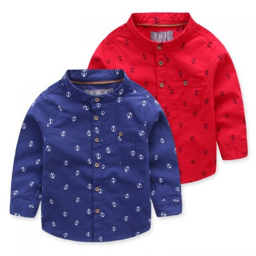 Chemise garçon à manche longue en Toile de coton - Ref 2082719