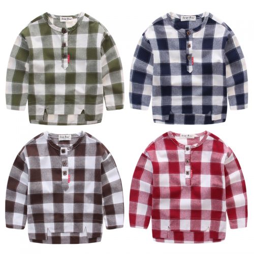 Chemise garçon à manche longue en Toile de coton - Ref 2082720