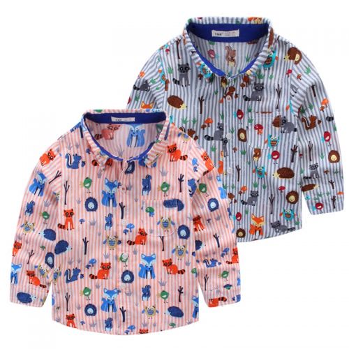 Chemise garçon à manche longue en Toile de coton - Ref 2082722