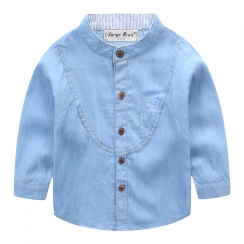 Chemise garçon à manche longue en Toile de coton - Ref 2082723