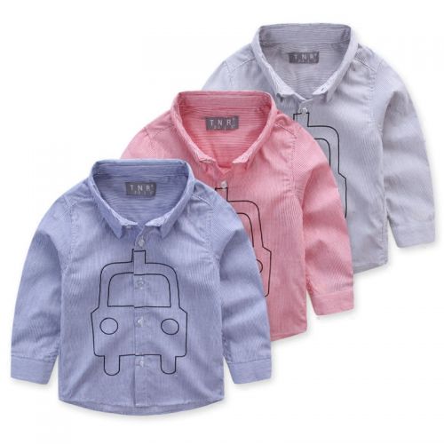 Chemise garçon à manche longue en Toile de coton - Ref 2082724