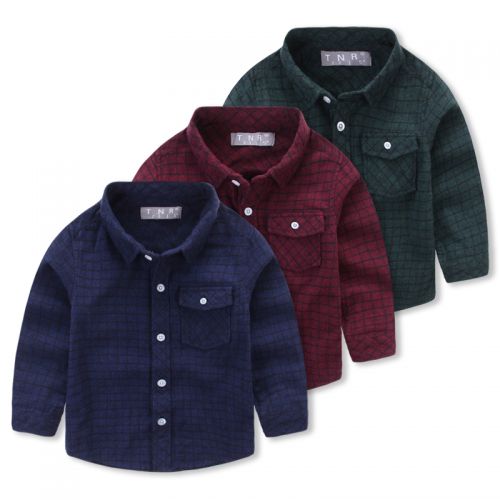 Chemise garçon à manche longue en Toile de coton - Ref 2082725