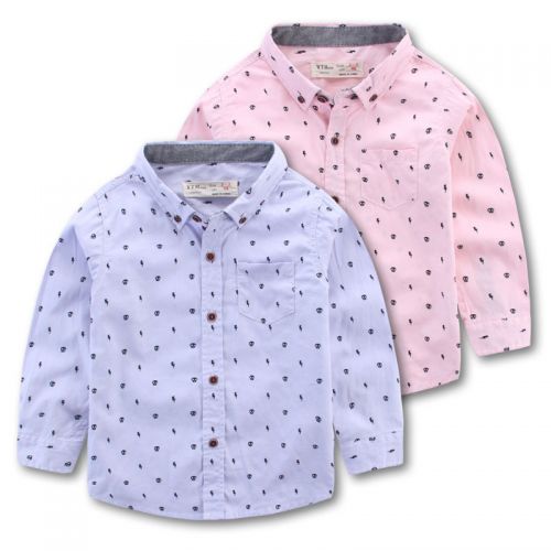 Chemise garçon à manche longue en Toile de coton - Ref 2082727