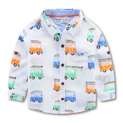 Chemise garçon à manche longue en Toile de coton - Ref 2082732
