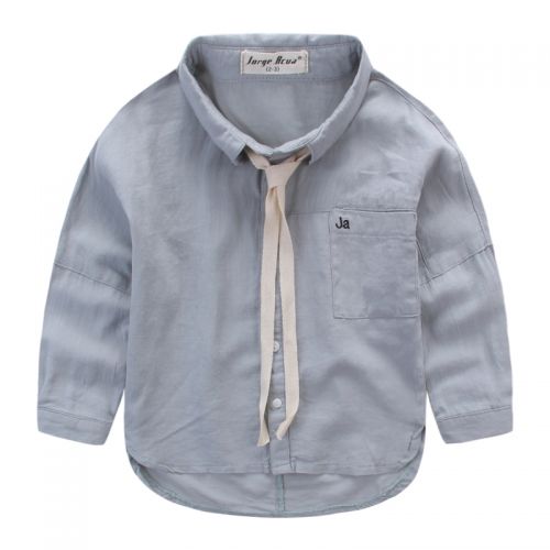 Chemise garçon à manche longue en Toile de coton - Ref 2082733
