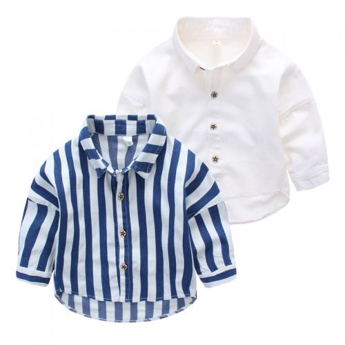 Chemise garçon à manche longue en Toile de coton - Ref 2082734