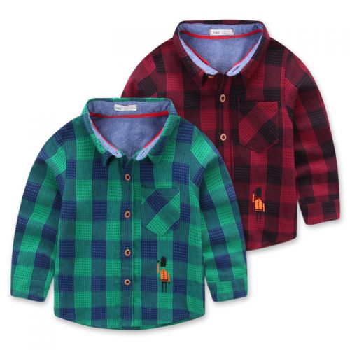 Chemise garçon à manche longue en Toile de coton - Ref 2082735