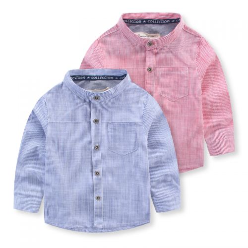 Chemise garçon à manche longue en Toile de coton - Ref 2082738