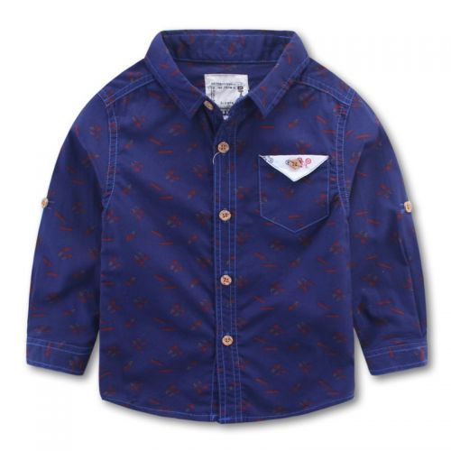 Chemise garçon à manche longue en toile - Ref 2082739
