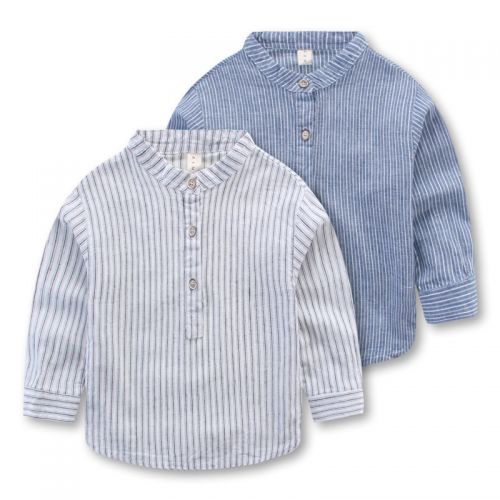 Chemise garçon à manche longue en Toile de coton - Ref 2082744