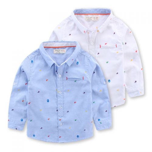 Chemise garçon à manche longue en Toile de coton - Ref 2082747