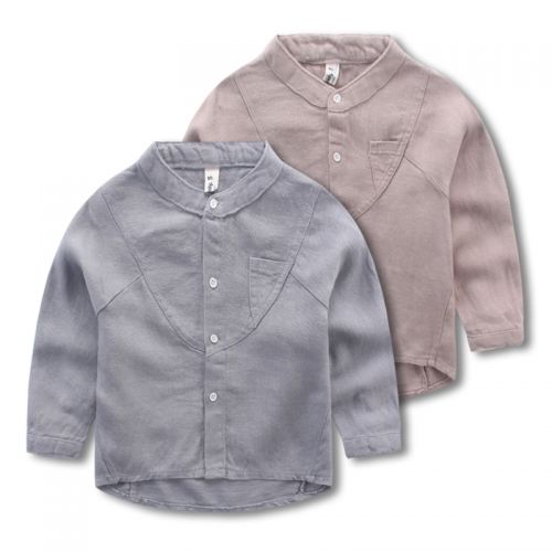Chemise garçon à manche longue en Toile de coton - Ref 2082748