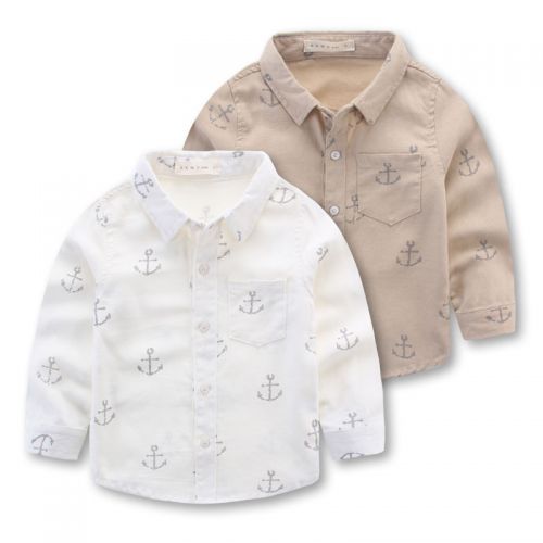 Chemise garçon à manche longue en Toile de coton - Ref 2082749