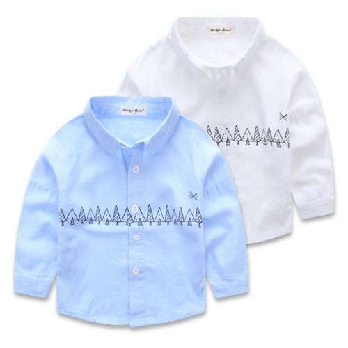 Chemise garçon à manche longue en Toile de coton - Ref 2082758