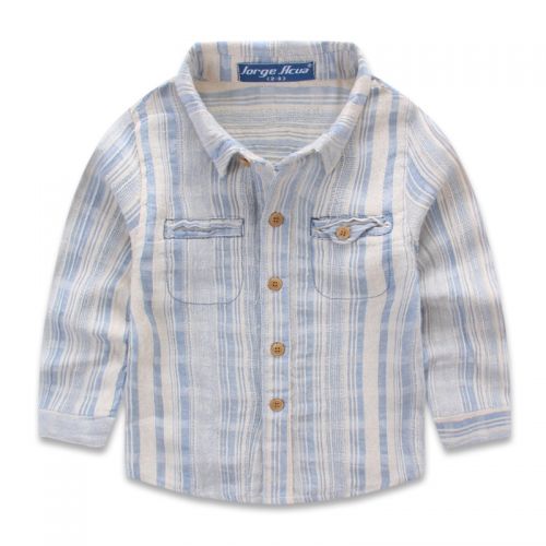 Chemise garçon à manche longue en Toile de coton - Ref 2082760