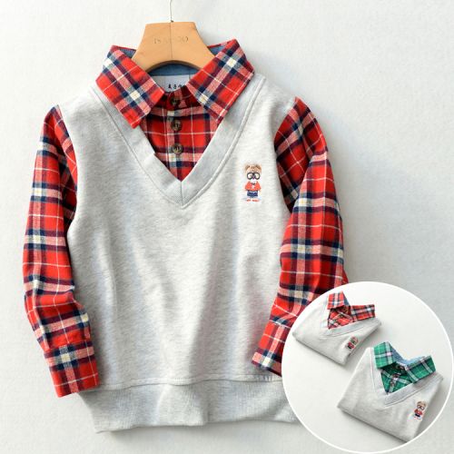 Chemise garçon à manche longue - Ref 2082765