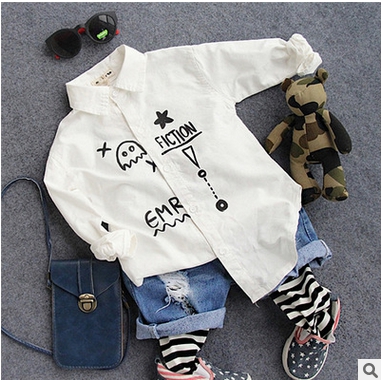 Chemise garçon à manche longue en Toile de coton - Ref 2082777