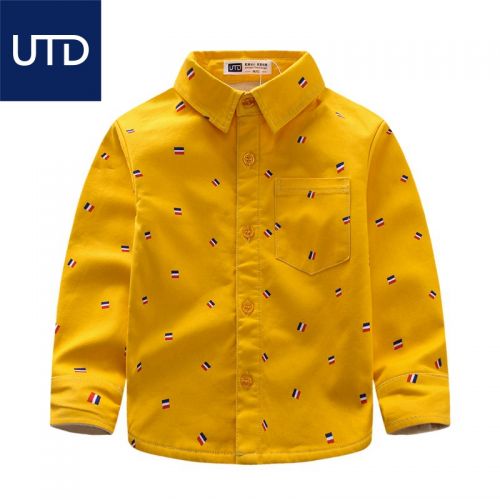 Chemise garçon à manche longue en coton - Ref 2082799