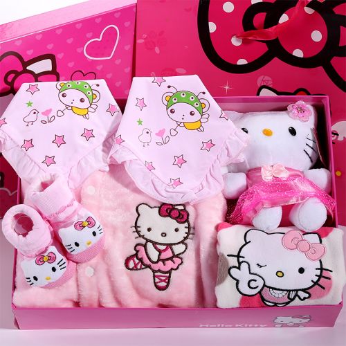 Coffret cadeau pour bébé - Vêtements + Chaussures accessoires HELLO KITTY Ref 1950870