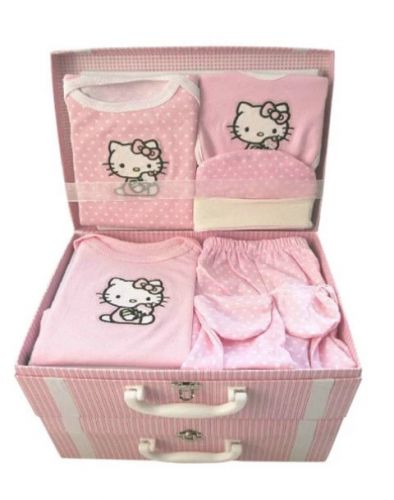 Coffret cadeau pour bébé - Vêtements + Fournitures HELLO KITTY KT0006 Ref 1954095