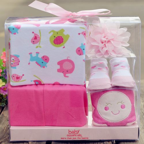 Coffret cadeau pour bébé - Vêtements + Chaussures accessoires en coton Ref 1955411