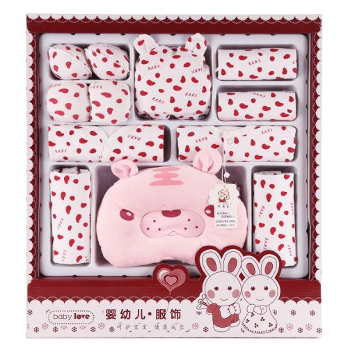 Coffret cadeau pour bébé - Vêtements + Fournitures en coton Ref 1956586