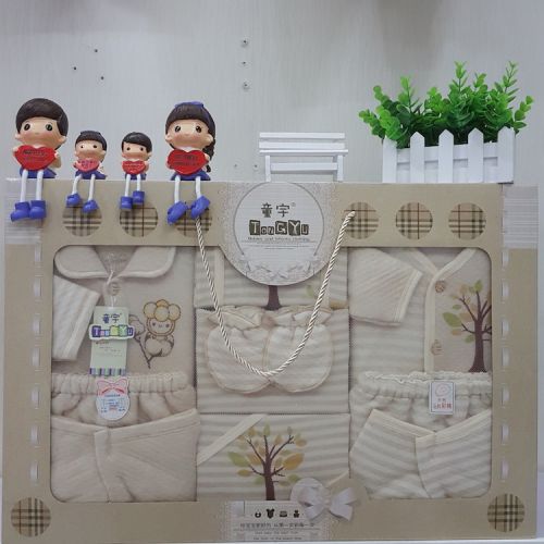 Coffret cadeau pour bébé - Vêtements + Fournitures coton coloré Ref 1957506