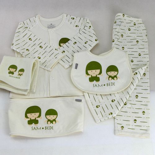 Coffret cadeau pour bébé - Vêtements + Fournitures en coton Ref 1976698