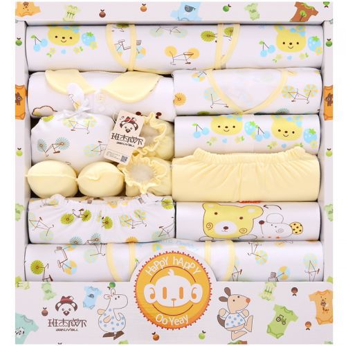 Coffret cadeau pour bébé - Vêtements + Chaussures accessoires BANJVALL sjtts coton peigné Ref 1977302