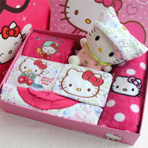 Coffret cadeau pour nouveau-né - Vêtements + Chaussures accessoires HELLO KITTY Ref 1952255