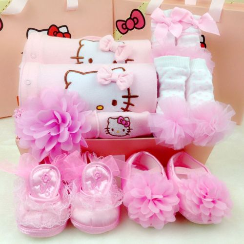 Coffret cadeau pour nouveau-né - Vêtements + Fournitures HELLOKITTY Ref 1952797