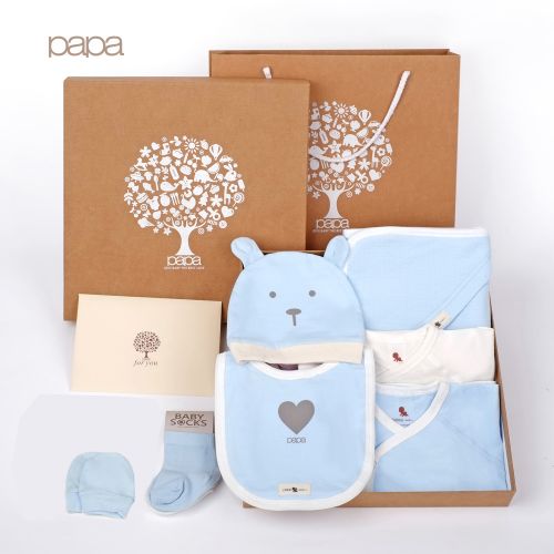 Coffret cadeau pour nouveau-né - Vêtements + Accessoires PAPA PB14CLH02 Ref 1952975