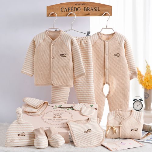 Coffret cadeau pour nouveau-né - Vêtements + Chaussures accessoires de coton biologique coloré Ref 1953490
