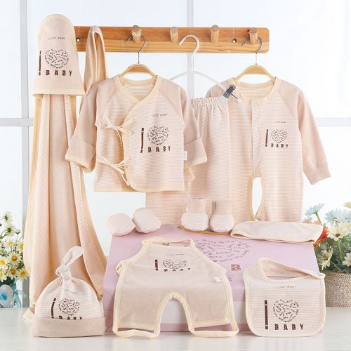 Coffret cadeau pour nouveau-né - Vêtements + Fournitures coton coloré Ref 1954029