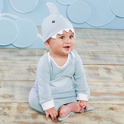 Coffret cadeau pour nouveau-né BABY ASPEN Shark vêtements bleu + costume de chapeau - Ref 1954551