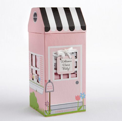 Coffret cadeau pour nouveau-né BABY ASPEN section rose Petite maison - Ref 1955742