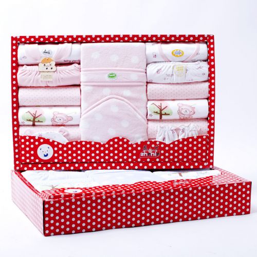 Coffret cadeau pour nouveau-né - Vêtements + Fournitures en coton Ref 1955778