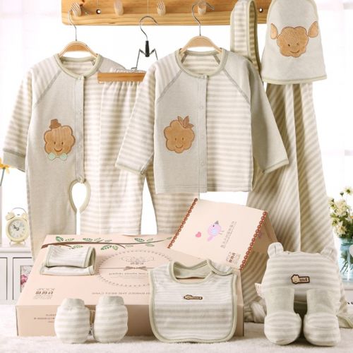 Coffret cadeau pour nouveau-né - Vêtements + Chaussures accessoires CYF8508-9 coton coloré Ref 1956756