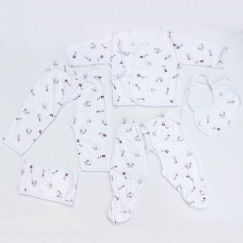 Coffret cadeau pour nouveau-né - Vêtements + Accessoires Cinq pièces de coton Ref 1961970