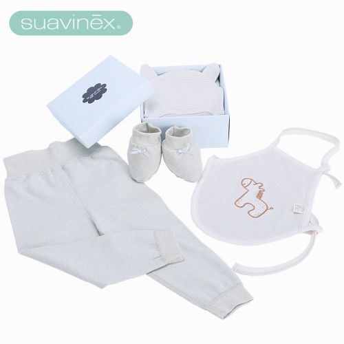 Coffret cadeau pour nouveau-né - Vêtements + Accessoires SUAVINEX Le coton biologique Ref 1978343