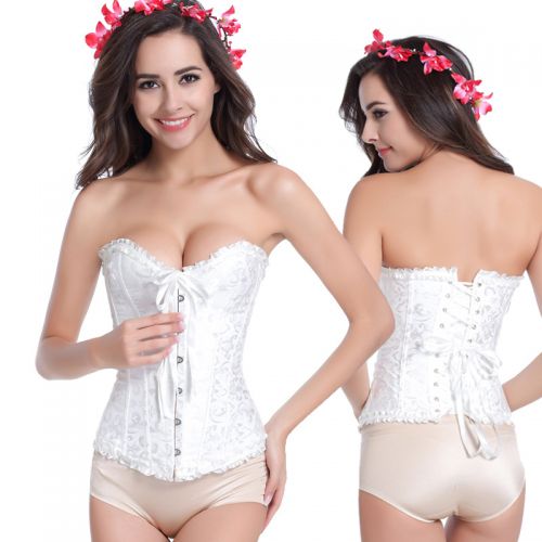 Corset amincissant fleurs en coton - Ref 698416
